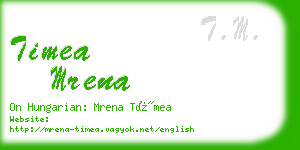 timea mrena business card